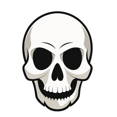 Fototapeta premium Human evil skull on white background