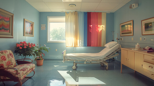 A gender-affirming surgery recovery room