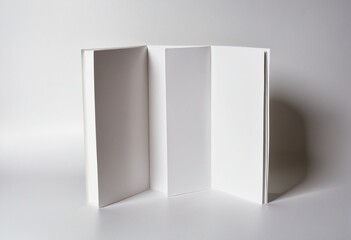 folded leaflet white blank paper template book in Bright Colours 