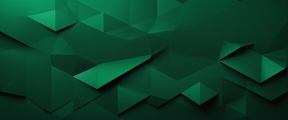 Abstract texture dark green background banner panorama long with 3d geometric in Bright Colours 