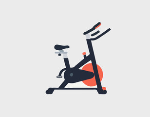 Exercise Bike Icon on Transparent Background 