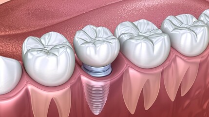 A crown is placed over a tooth to protect it and improve its appearance. This is a 3D illustration of the procedure.