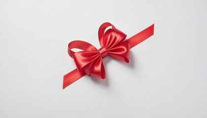 Heart mark Red in bright colours ribbon