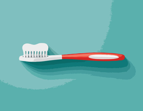 recommend clip art: Toothbrush with toothpaste. Tooth Care Equipment clipart. 
                    