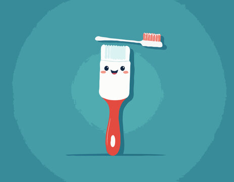 recommend clip art: Toothbrush with toothpaste. Tooth Care Equipment clipart. 
                    