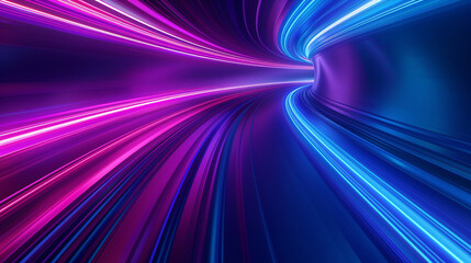 Ethereal abstract background featuring purple and blue hues, light streaks, and starry elements