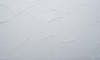 Crumpled white paper texture surface, clean blank paper with wrinkle, white background