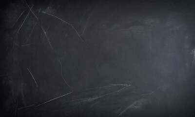 Old chalk black board. Used blackboard with chalk stain. blank chalkboard background - obrazy, fototapety, plakaty