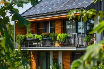 Balkonkraftwerk für Solarenergie, nachhaltiges, energieeffizientes und smartes Wohnen