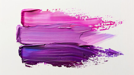 Thick pink and purple acrylic oil paint brush