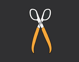 Shears Icon on Transparent Background
