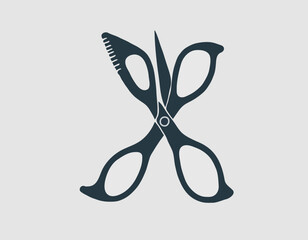 Shears Icon on Transparent Background
