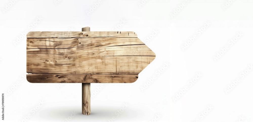 Poster a wooden sign with an arrow pointing to the right. the sign is old and worn. image has a rustic and 