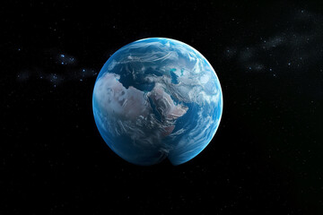 blue planet Earth isolated on dark space