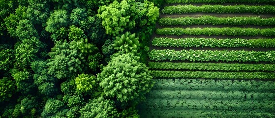 Sustainable Farming Harmony: Soil, Plants, and Ecosystem. Concept Sustainable Farming, Soil Health, Crop Diversity, Ecosystem Balance, Environmental Harmony