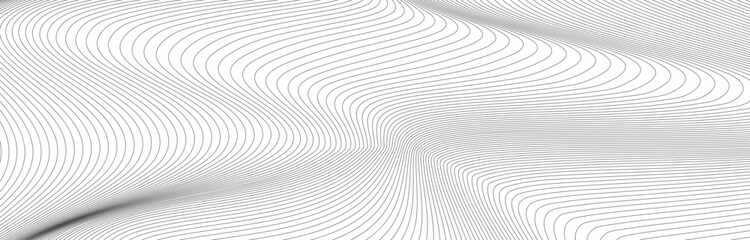 black and white gradient wavy stripes background