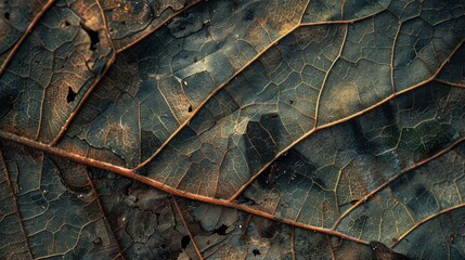 Close-Up Study of Autumn Leaf Patterns