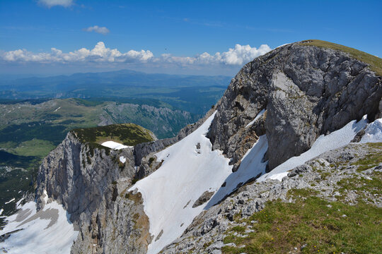 Landscape with snow and mountains in Bosnia and Herzegovina, Maglic