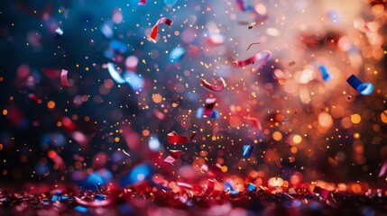 Colorful Confetti Flying in the Air