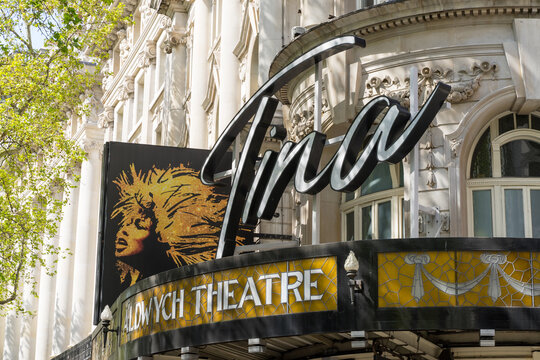 The Tina Turner Musical at the Aldwych Theatre on a sunny day. London - 9th May 2021