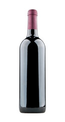 Wine bottle isolated on transparent background. Png format