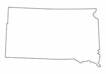 South Dakota State outline map