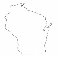 Wisconsin outline map