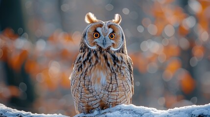 Long-eared Owl - obrazy, fototapety, plakaty