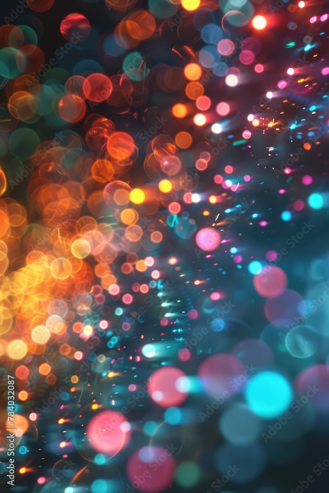 Poster A mesmerizing display of floating lights. Perfect for adding a magical touch to any project