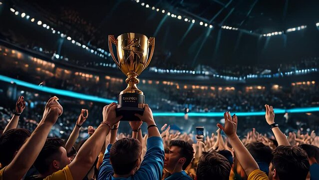 Soccer golden award cup 