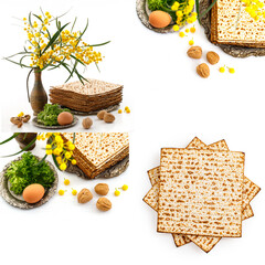 Pesah celebration concept. Set for celebrating the Jewish holiday Passover