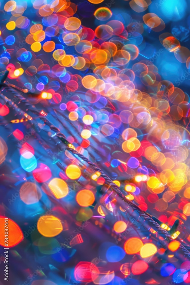 Aufkleber A close-up shot of a bunch of lights. Perfect for adding warmth to any design project