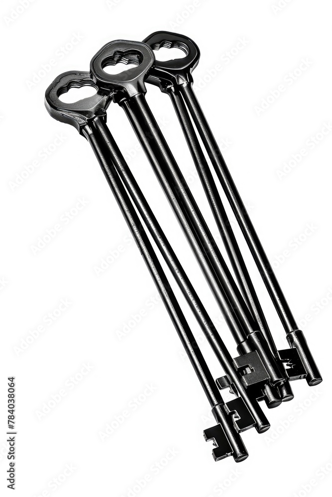 Poster A bunch of keys sitting on top of each other. Perfect for security or locksmith concepts