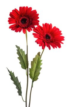 Bright red flowers in a vase, perfect for home decor