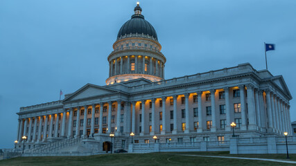 Tha State Capitol Building in Salt Lake City Utah. The building was designed by architect Richard Kletting and built between 1912 and 1916.