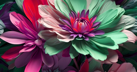 Beautiful elegant delicate flowers concept for post card design