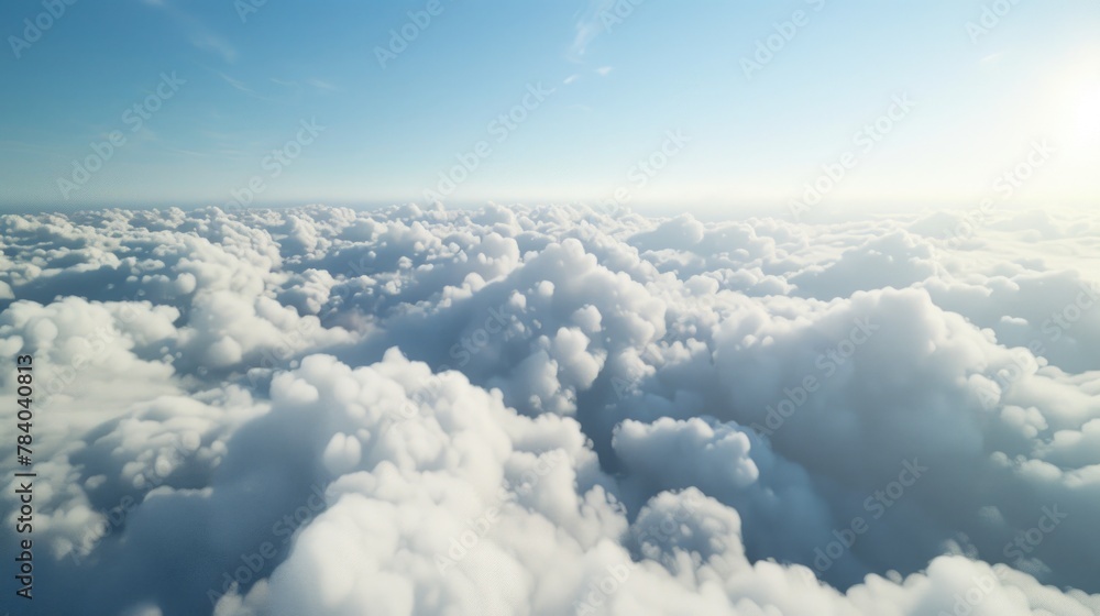 Poster Aerial perspective from an airplane, suitable for travel publications