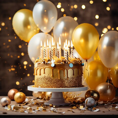 Birthday cake with decoration