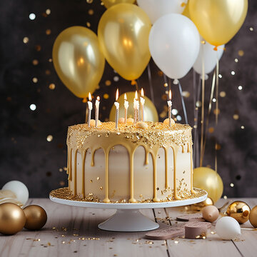 Birthday cake with decoration