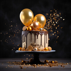 Birthday cake with decoration