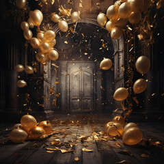 Golden balls decoration