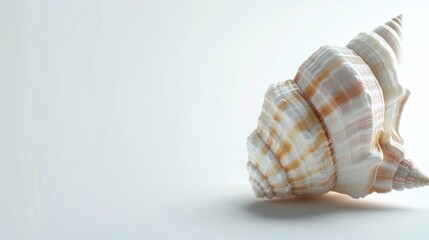 Fototapeta premium Close up of a shell on a white surface, suitable for various design projects
