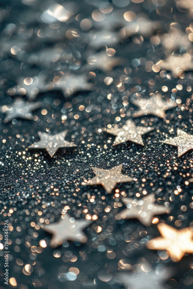 Poster A close up of a bunch of stars on a table. Perfect for various design projects