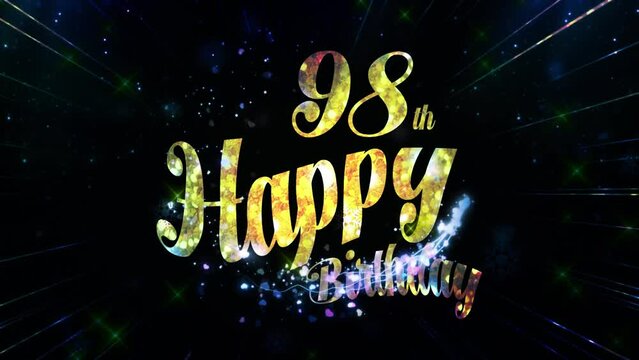 Anniversary Days Party Festivity Basic Exceptional greeting. 98 Years Commemoration Logo Videos