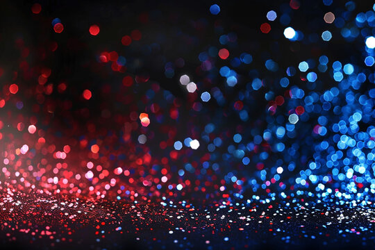  Abstract Patriotic Red White And Blue Glitter