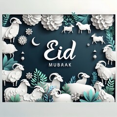 Eid al-Adha banner on social media     
