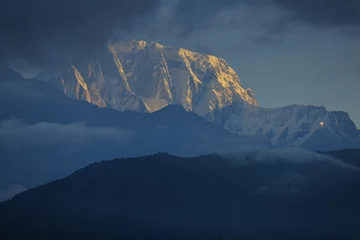 Runde Alu-Dibond Bilder Annapurna annapurna himalaya nepal