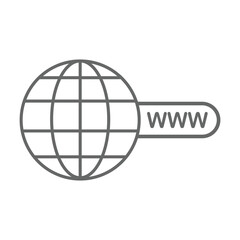 Website icon on white background. World web, website icon symbol vector. internet, online, web, website, go, vector, symbol, sign, world, wide, globe, click, www. Vector illustration. Eps file 316.