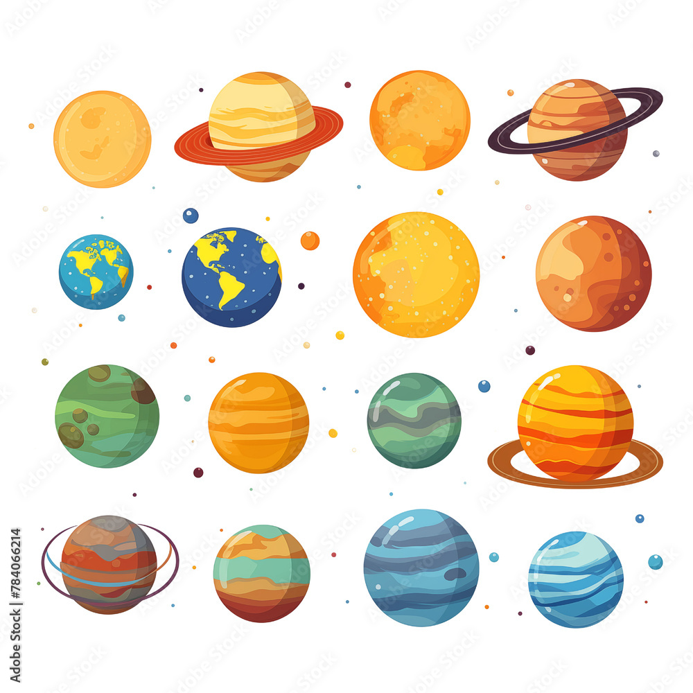 Poster sure, here is a description for the image: seamless colorful vector pattern of planets or easter egg