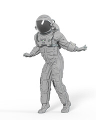 astronaut is looking down